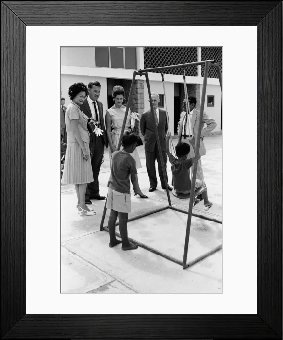 Framed Print : Princess Alexandra of Kent visits the Reilly Centre for the Blind in Aden, Yemen Framed Print : Princess Alexandra of Kent visits the Reilly Centre for the Blind in Aden, Yemen