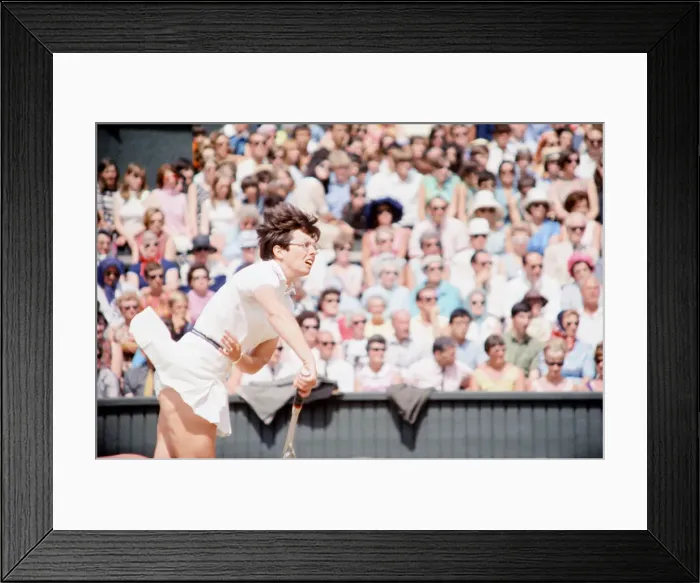 Framed Print : Billie Jean King was the two-time defending champion and successfully defended her title