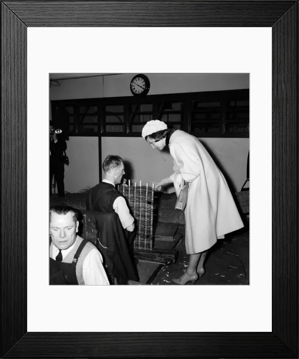 Framed Print : Princess Alexandra of Kent visits the London Association for the Blind headquarters in Framed Print : Princess Alexandra of Kent visits the London Association for the Blind headquarters in