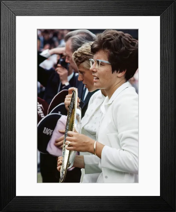 Framed Print : Billie Jean King successfully defended her title, defeating Ann Jones in the final, 6 Framed Print : Billie Jean King successfully defended her title, defeating Ann Jones in the final, 6
