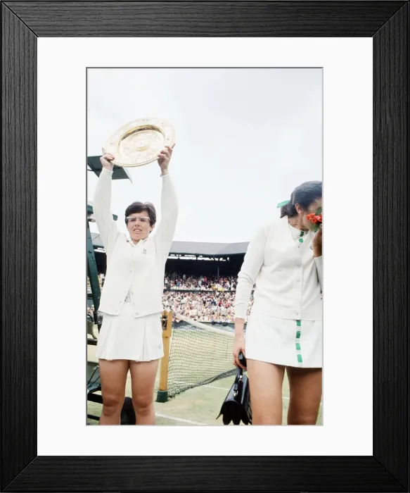 Framed Print : Billie Jean King was the two-time defending champion and successfully defended her title