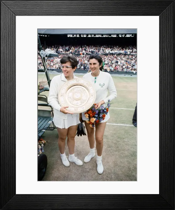 Framed Print : Billie Jean King was the two-time defending champion and successfully defended her title