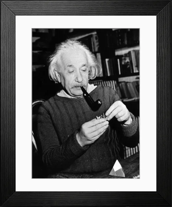 Framed Print : Professor Albert Einstein in his study at his home in Princeton, New Jersey Framed Print : Professor Albert Einstein in his study at his home in Princeton, New Jersey
