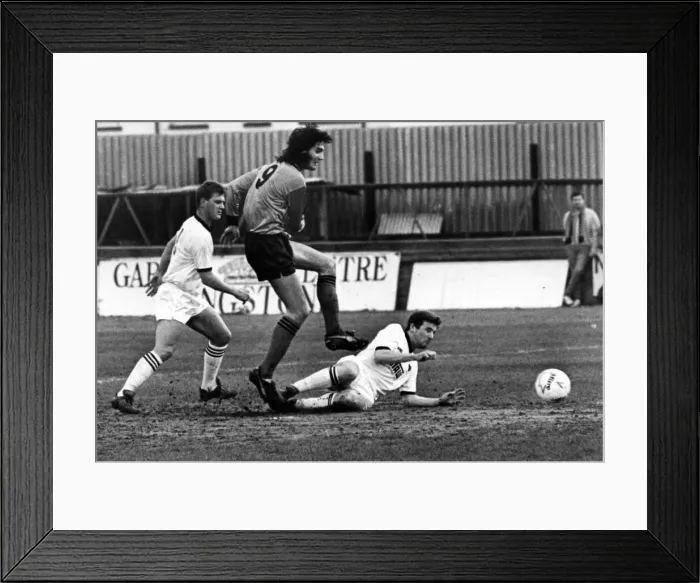 Framed Print : Newport County 1 - 3 Wolverhampton Wanderers League Division Four match at Somerton Park