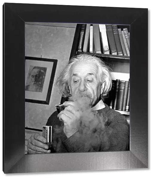 Professor Albert Einstein in his study at his home in Princeton, New Jersey