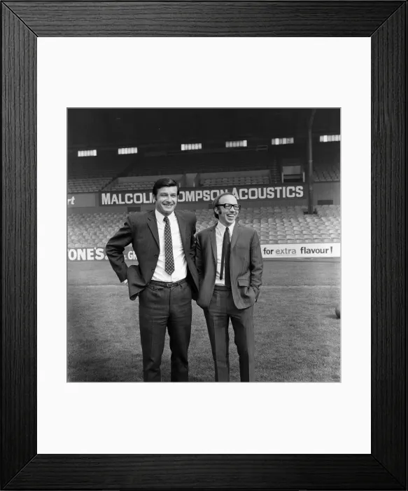 Framed Print : Nobby Stiles signs for Middlesbrough F. C. He is pictured with Manager Stan Anderson. 1971 Framed Print : Nobby Stiles signs for Middlesbrough F. C. He is pictured with Manager Stan Anderson. 1971