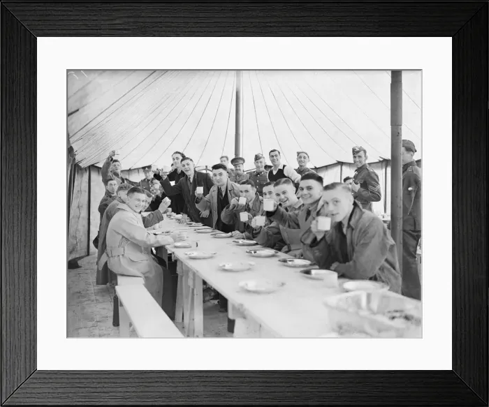 Framed Print : Some of the Militiamen from Birmingham and the Midlands arriving at Whittington Barracks Framed Print : Some of the Militiamen from Birmingham and the Midlands arriving at Whittington Barracks