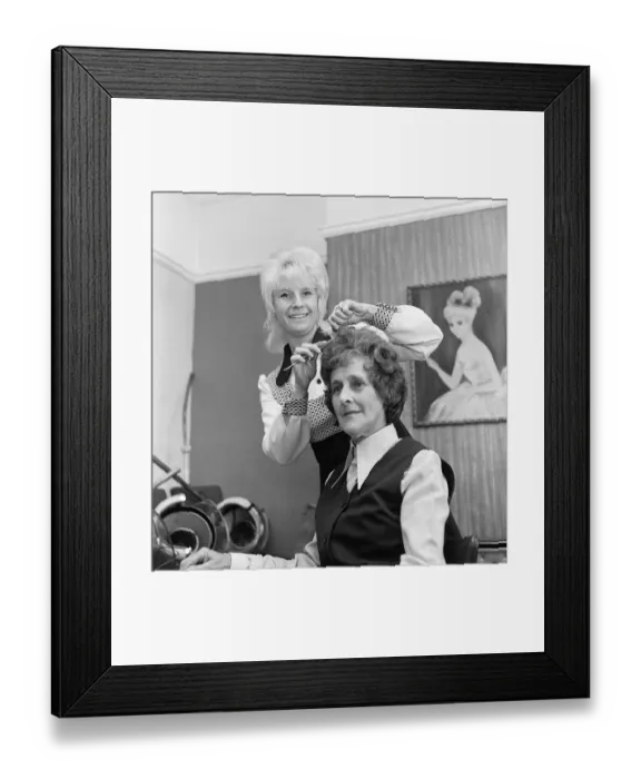 Framed Print : Redcar Hairdressers, North Yorkshire, England, Circa 1975 Framed Print : Redcar Hairdressers, North Yorkshire, England, Circa 1975