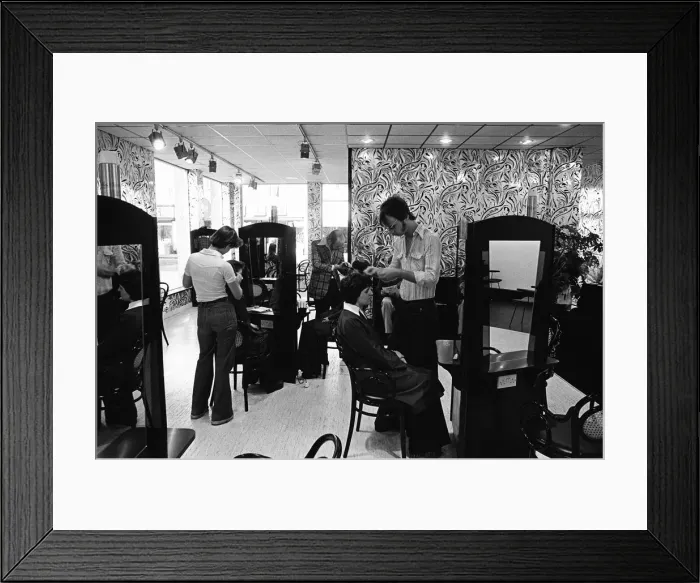 Framed Print : Saks Hairdressing, Middlesbrough, Circa 1975 Framed Print : Saks Hairdressing, Middlesbrough, Circa 1975
