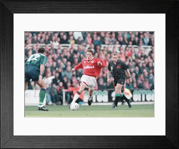 Framed Print : Middlesbrough 1-1 Leeds, Premier league match at the Riverside Stadium Framed Print : Middlesbrough 1-1 Leeds, Premier league match at the Riverside Stadium