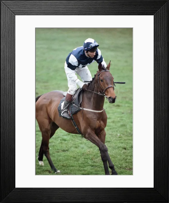 Framed Print : Jockey Peter Scudamore announces his retirement at Ascot. 7th April 1993