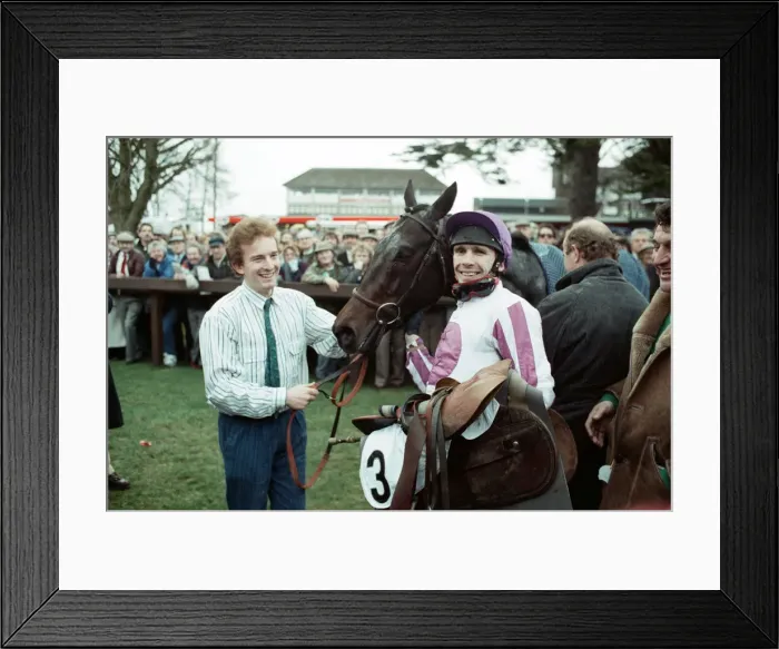 Framed Print : Jockey Peter Scudamore. 6th February 1989 Framed Print : Jockey Peter Scudamore. 6th February 1989