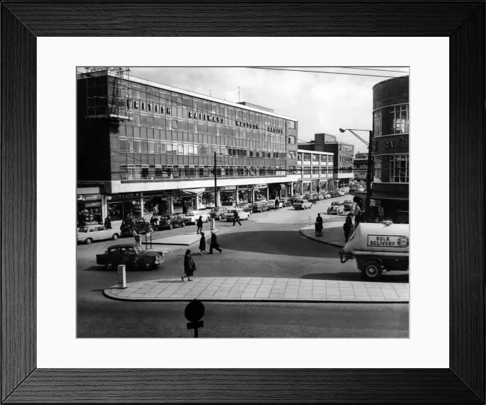 Framed Print : The modern shopping area of Central Square, outside Cardiff Central railway station Framed Print : The modern shopping area of Central Square, outside Cardiff Central railway station