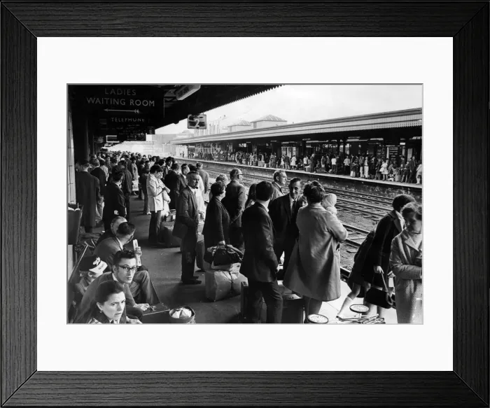 Framed Print : With the summer holiday in full swing people are today leaving South Wales in their Framed Print : With the summer holiday in full swing people are today leaving South Wales in their