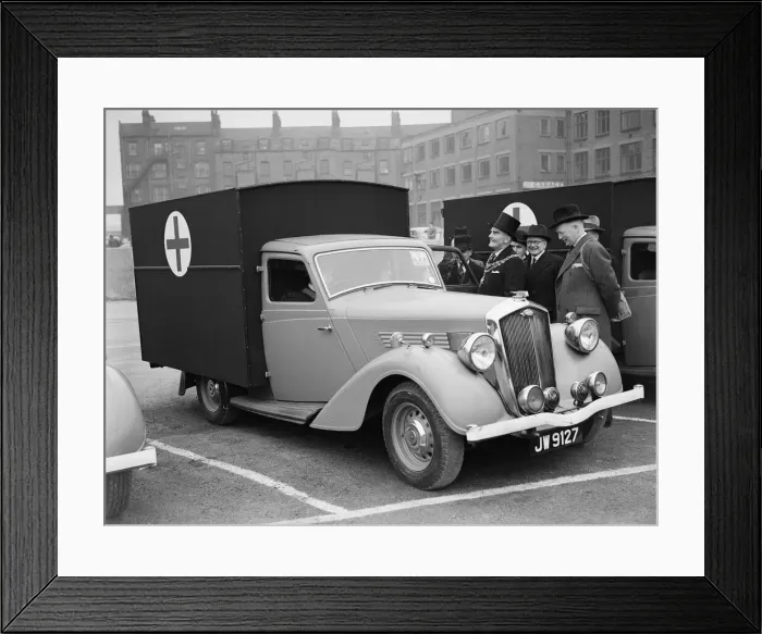 Framed Print : The Lord Mayor of Birmingham inspecting one of a fleet of new A. R. P Framed Print : The Lord Mayor of Birmingham inspecting one of a fleet of new A. R. P