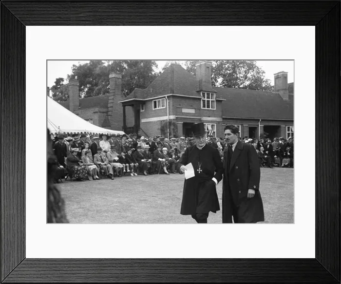 Framed Print : Arthur Winnington-Ingram Bishop of London attending a fete at Whiteley Village Framed Print : Arthur Winnington-Ingram Bishop of London attending a fete at Whiteley Village