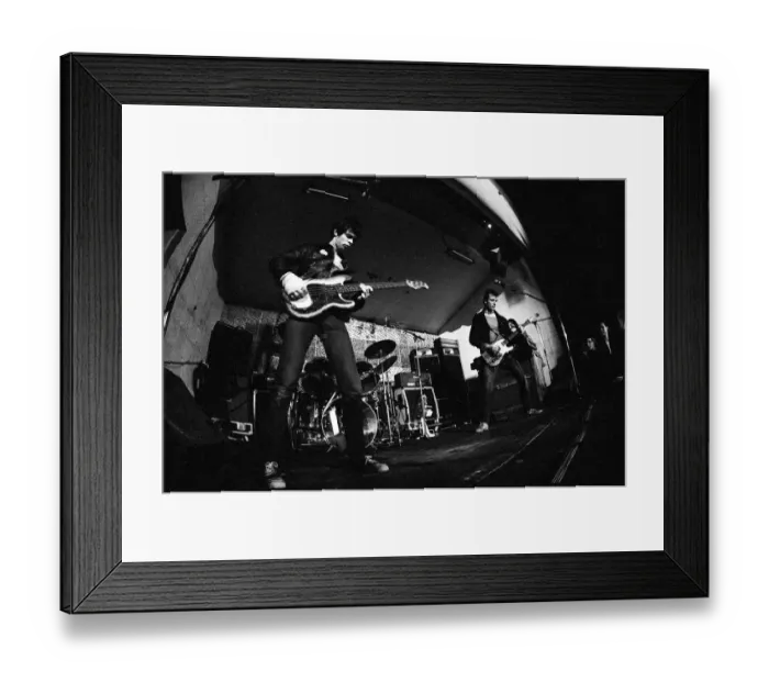 Framed Print : Punk group The Stranglers performing in Manchester. 9th June 1977