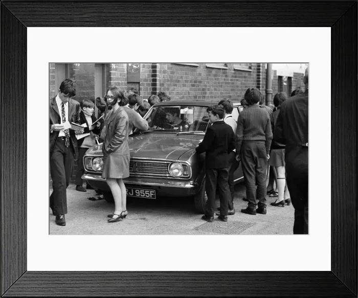Framed Print : Manchester United training at Old Trafford. Brian Kidd and fans. 23rd April 1968 Framed Print : Manchester United training at Old Trafford. Brian Kidd and fans. 23rd April 1968