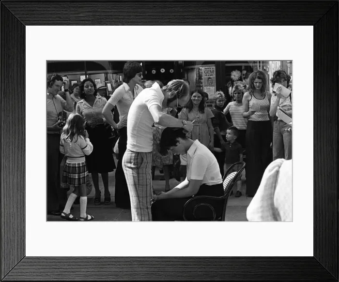 Framed Print : Saks Hairdressing, Middlesbrough, Circa 1975. Our Picture Shows Framed Print : Saks Hairdressing, Middlesbrough, Circa 1975. Our Picture Shows
