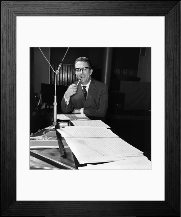 Framed Print : Bert Hayes, who provides the music for the BBC childrens TV programme Crackerjack Framed Print : Bert Hayes, who provides the music for the BBC childrens TV programme Crackerjack