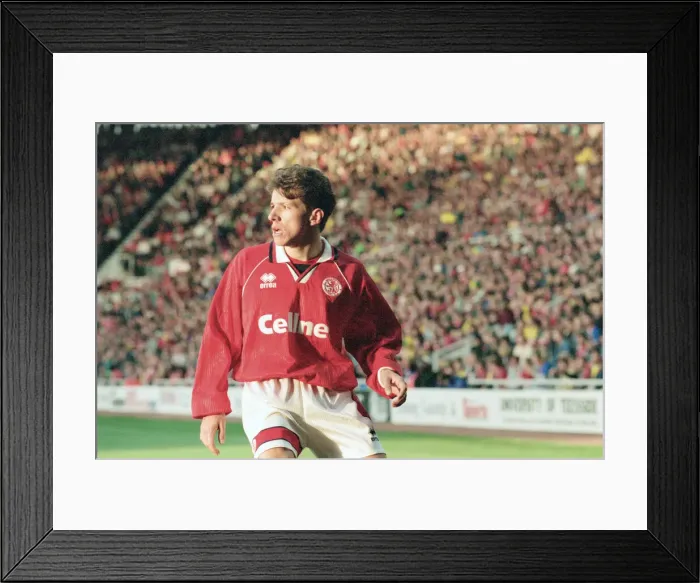 Framed Print : Middlesbrough 1-1 Leeds, Premier league match at the Riverside Stadium Framed Print : Middlesbrough 1-1 Leeds, Premier league match at the Riverside Stadium
