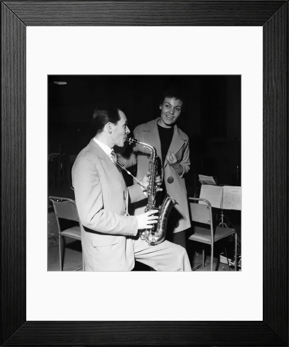 Framed Print : Bandleader Johnny Dankworth and singer Cleo Laine gave away a big secret a few hours Framed Print : Bandleader Johnny Dankworth and singer Cleo Laine gave away a big secret a few hours