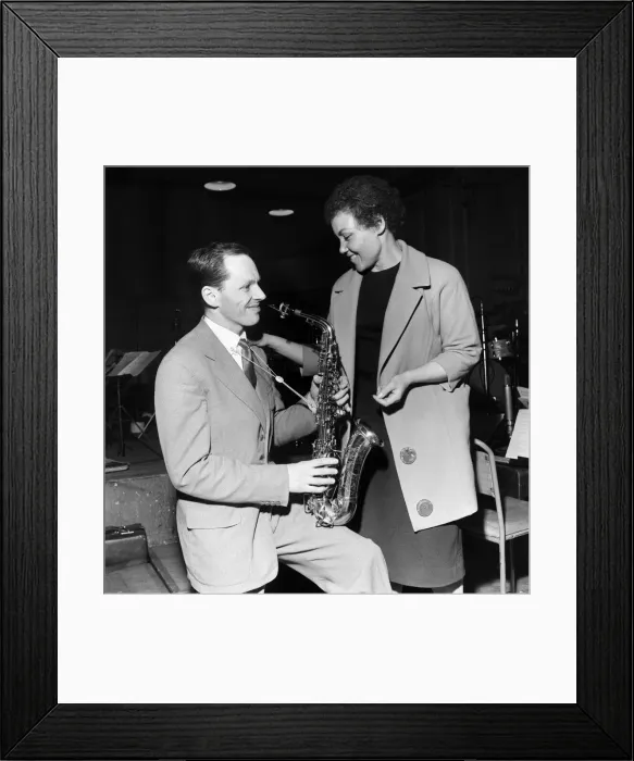 Framed Print : Bandleader Johnny Dankworth and singer Cleo Laine gave away a big secret a few hours