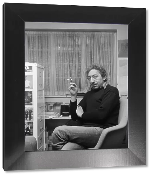 Serge Gainsbourg, in UK to launch the English version of his first novel
