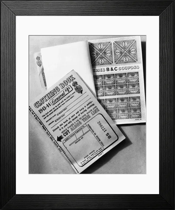 Framed Print : New clothing coupon books are shortly to be issued to the public Framed Print : New clothing coupon books are shortly to be issued to the public