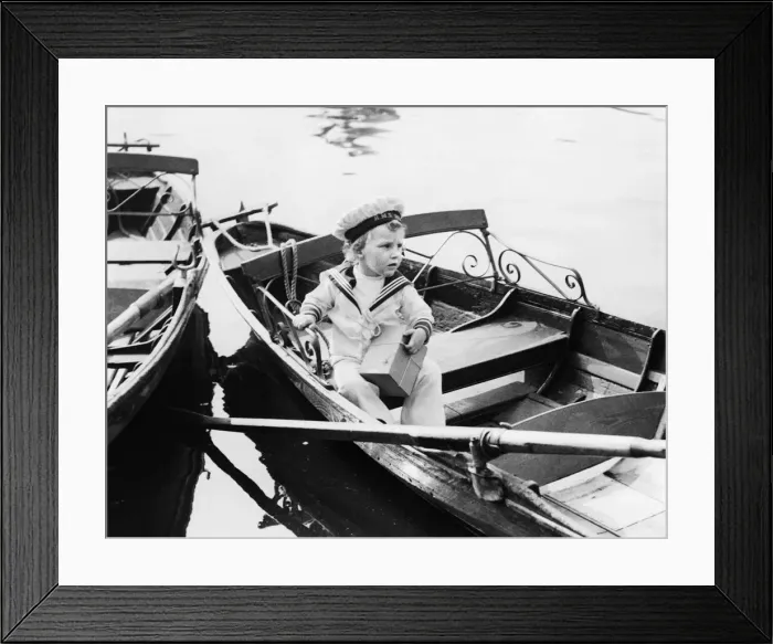 Framed Print : Waiting for his boat to go out, John Woodward of Fulham complete in naval rig-out Framed Print : Waiting for his boat to go out, John Woodward of Fulham complete in naval rig-out