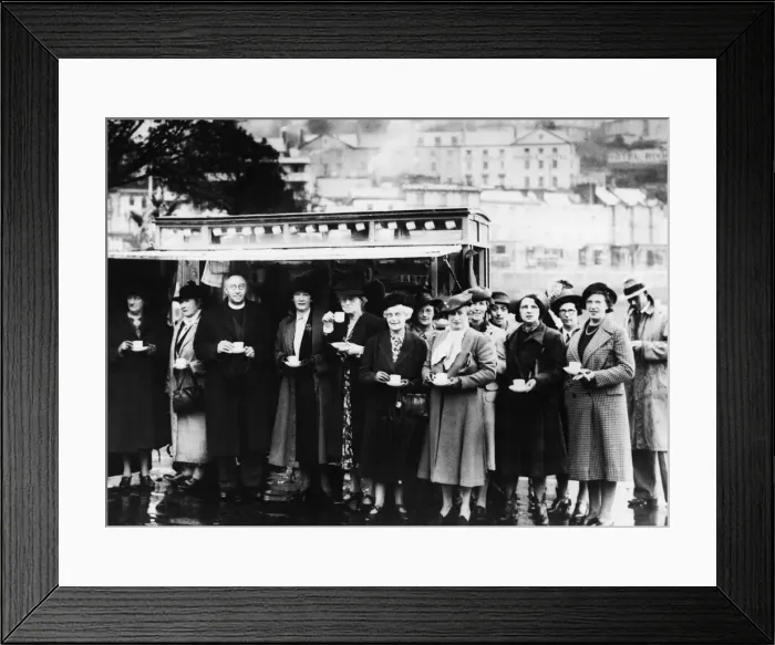 Framed Print : The opening of a Y. M. C. A canteen in Torquay. Circa 1939 Framed Print : The opening of a Y. M. C. A canteen in Torquay. Circa 1939
