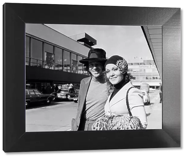 Johnny Dankworth and Cleo Laine departing Heathrow Airport for Los Angeles for the start