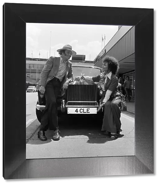 Johnny Dankworth and Cleo Laine leaving Heathrow Airport for New York at the start of a