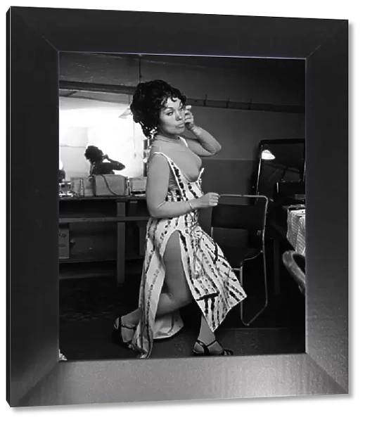 Cleo Laine pictured backstage at Theatre Royal, Bath, where she is appearing in the vocal