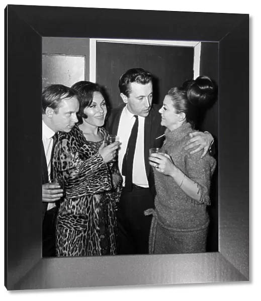 John Bird, Cleo Laine, David Frost and Annie Ross, pictured after the filming of '