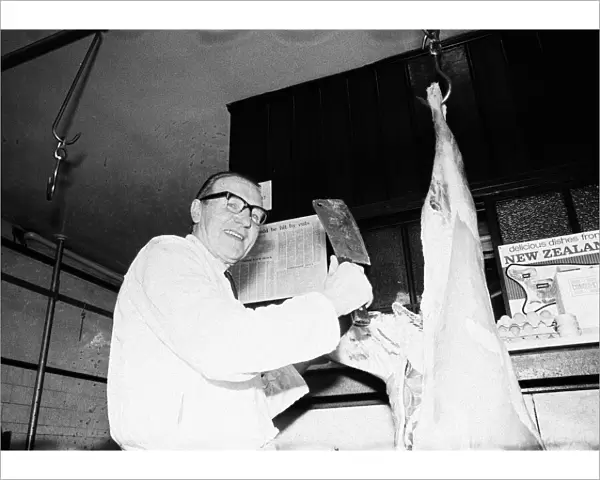 Teesside Butchers, 53 years a butcher, Circa 1972