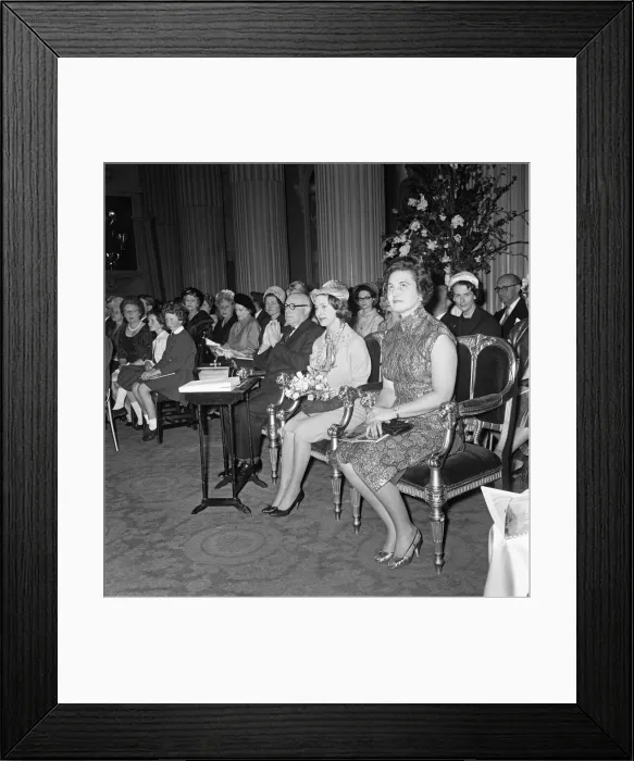 Framed Print : Princess Margaret attends the Invalid Childrens Aid Association Dress Show Framed Print : Princess Margaret attends the Invalid Childrens Aid Association Dress Show