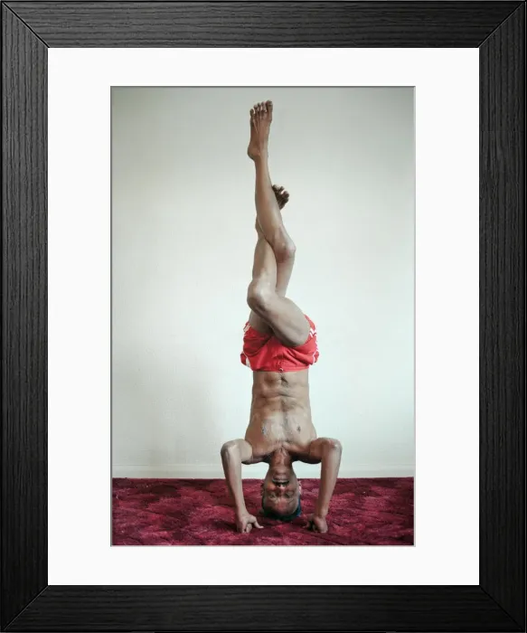 Framed Print : Yoga positions. Position is called Eagle in Tripod Headstand Framed Print : Yoga positions. Position is called Eagle in Tripod Headstand