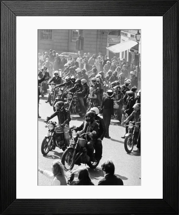 Framed Print : Mods & Rockers, May Day Bank Holiday, Scotland, Monday 5th May 1980