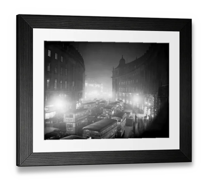 Framed Print : Regent Street, London at Christmas time in 1934. Picture shows Piccadilly Circus in Framed Print : Regent Street, London at Christmas time in 1934. Picture shows Piccadilly Circus in