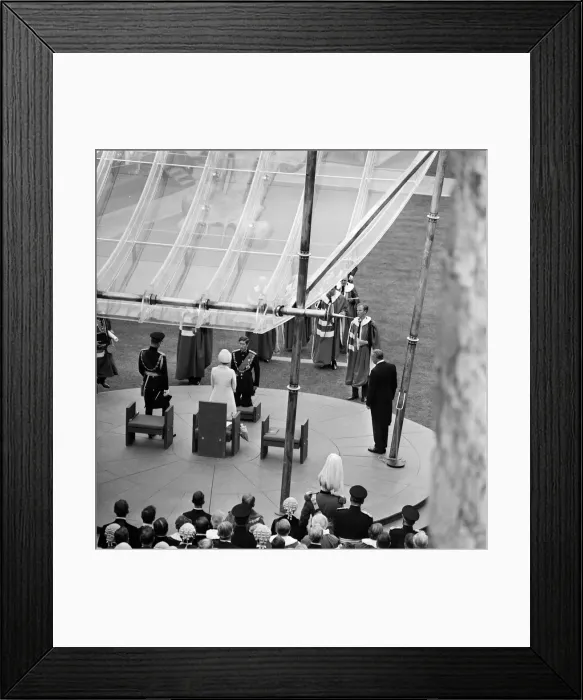 Framed Print : The Investiture of Prince Charles at Caernarfon Castle. Caernarfon, Wales Framed Print : The Investiture of Prince Charles at Caernarfon Castle. Caernarfon, Wales
