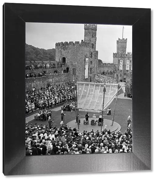 The Investiture of Prince Charles at Caernarfon Castle. Caernarfon, Wales