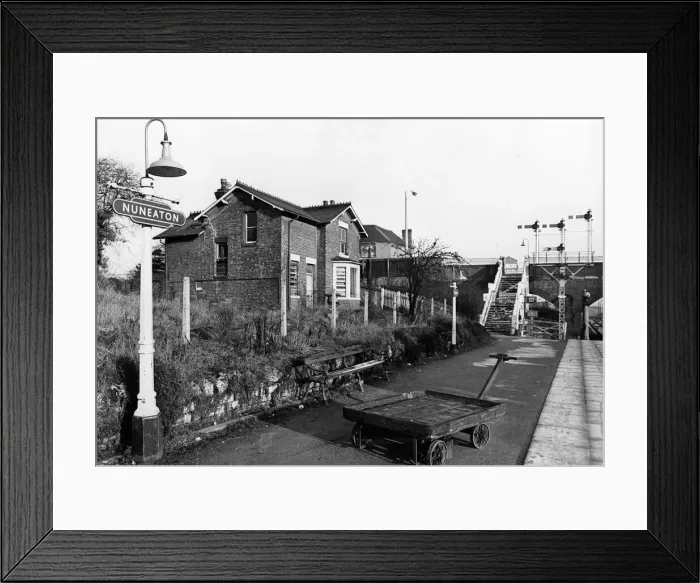 Framed Print : The station masters house at Abbey Street Station, with its gardens overgrown Framed Print : The station masters house at Abbey Street Station, with its gardens overgrown