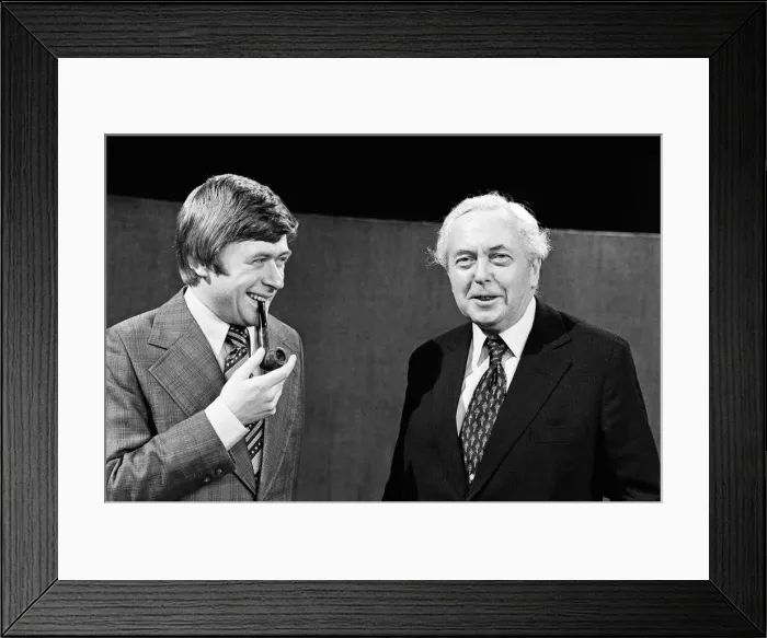 Framed Print : Mike Yarwood with Harold Wilson. 22nd January 1977 Framed Print : Mike Yarwood with Harold Wilson. 22nd January 1977