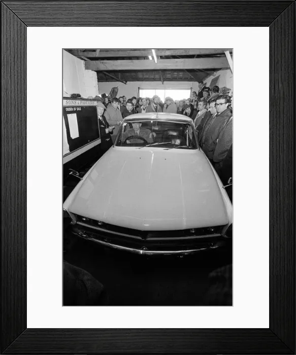 Framed Print : A car auction in Stockesley, North Yorkshire. 1971 Framed Print : A car auction in Stockesley, North Yorkshire. 1971