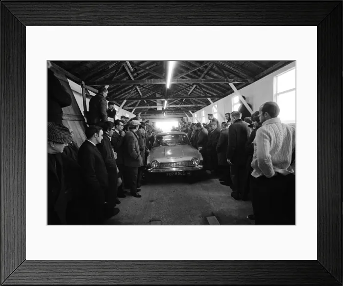 Framed Print : A car auction in Stockesley, North Yorkshire. 1971 Framed Print : A car auction in Stockesley, North Yorkshire. 1971
