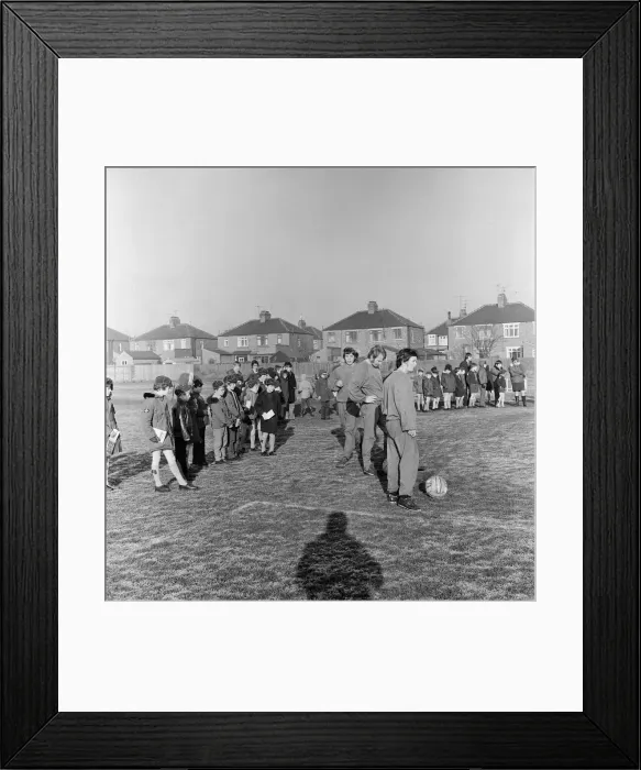 Framed Print : Cubs at watching Middlesbrough players in training. 1971 Framed Print : Cubs at watching Middlesbrough players in training. 1971