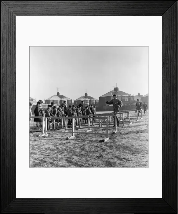Framed Print : Cubs at watching Middlesbrough players in training. 1971 Framed Print : Cubs at watching Middlesbrough players in training. 1971