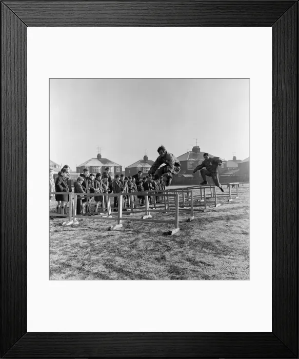 Framed Print : Cubs at watching Middlesbrough players in training. 1971 Framed Print : Cubs at watching Middlesbrough players in training. 1971