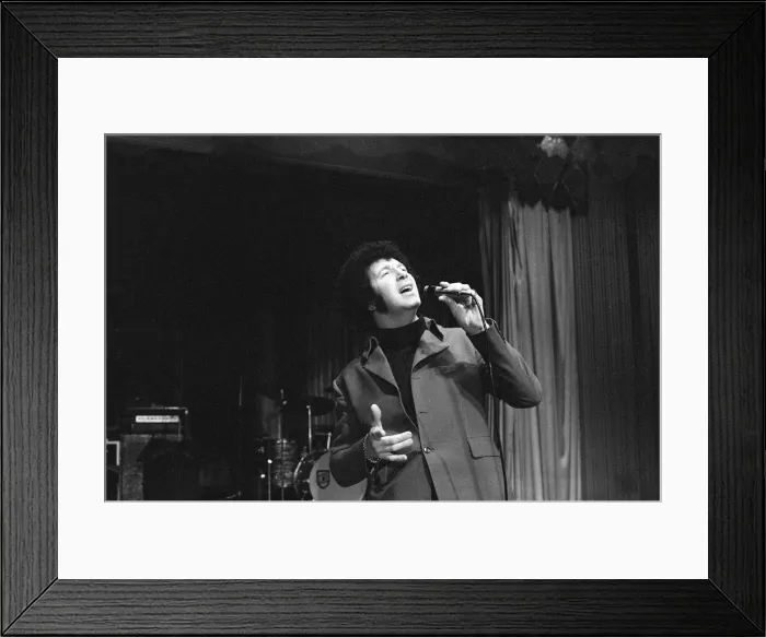 Framed Print : A singer who looks like Tom Jones. 1971